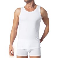 Schiesser Herren Tanktop weiß Baumwolle unifarben von Schiesser