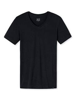 Schiesser Herren Unterhemd Shirt Kurzarm 1/2 Rundhals - 164233, Größe Herren:7, Farbe:Blauschwarz von Schiesser