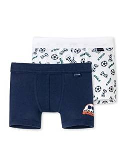 Schiesser Jungen 2 PACK Short mit weichem Bündchen Unterwäsche Feinripp - 100% Organic Bio Baumwolle - Größe 92 bis 192 von Schiesser