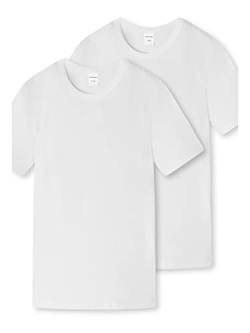 Schiesser Jungen 2 PACK Unterhemd mit Arm Unterziehshirt - 95/5 Organic Bio Baumwolle - Größe 140 bis 176 von Schiesser