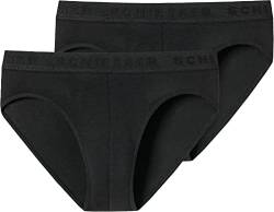 Schiesser Jungen 2 Pack Unterwäsche - 95/5 Organic Bio Baumwolle Größe 92 Bis 140 Slip, Schwarz_173533, 152 EU von Schiesser