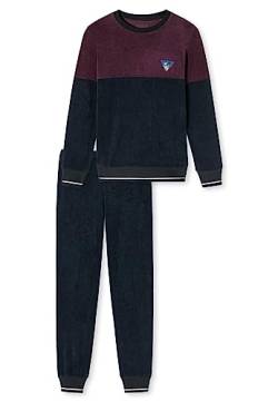 Schiesser Jungen Kinder Langer Schlafanzug-Organic Cotton Pyjamaset, Burgund (Burgund), 164 von Schiesser