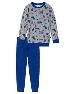 Schiesser Jungen Kinder Langer Schlafanzug-Organic Cotton Pyjamaset, Grau-meliert Ii, 140 von Schiesser