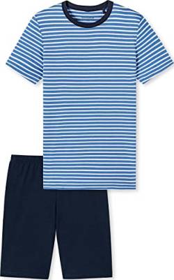 Schiesser Jungen Kurzer Schlafanzug - Organic Cotton (Ll) Pyjamaset , indigo, 140 von Schiesser