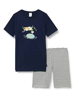 Schiesser Jungen Rat Henry Schlafanzug kurz Pyjamaset, dunkelblau, 116 von Schiesser
