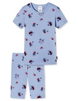 Schiesser Jungen Schlafanzug Set Pyjama Kurz - 100% Organic Bio Baumwolle - Größe 92 Bis 140 Pyjamaset, Hellblau Bedruckt_179017, 104 von Schiesser