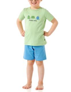 Schiesser Jungen Schlafanzug Set Pyjama kurz-100% Organic Bio Baumwolle-Größe 92 bis 140 Pyjamaset, linde_181068, 116 von Schiesser