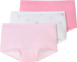 Schiesser Mädchen 3 PACK Unterwäsche Shorts hohe Passform - 95/5 Organic bio Baumwolle - Größe 92 bis 170 von Schiesser