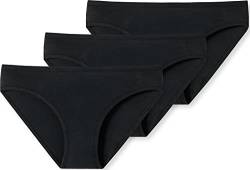 Schiesser Mädchen 3 PACK Unterwäsche Slips - 95/5 Organic Bio Baumwolle - Farbe: Schwarz_173523, Gr. 164 von Schiesser