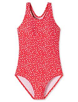 Schiesser Mädchen Badeanzug, rot gepunktet, 164 von Schiesser