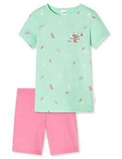 Schiesser Mädchen Schlafanzug Set Pyjama Kurz - 100% Organic Bio Baumwolle - Größe 92 Bis 140 Pyjamaset, Mint_178913, 98 von Schiesser