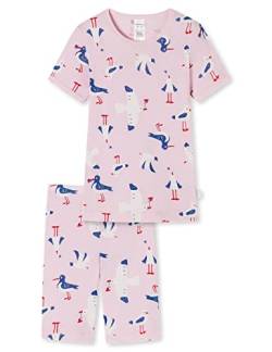 Schiesser Mädchen Schlafanzug Set Pyjama Kurz - 100% Organic Bio Baumwolle - Größe 92 Bis 140 Pyjamaset, Rosa Bedruckt_178905, 92 von Schiesser