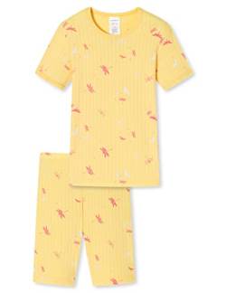 Schiesser Mädchen Schlafanzug Set Pyjama Kurz - 100% Organic Bio Baumwolle - Größe 92 Bis 140 Pyjamaset, Vanillegelb_178920, 140 von Schiesser