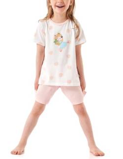 Schiesser Mädchen Schlafanzug Set Pyjama kurz-100% Organic Bio Baumwolle-Größe 92 Pyjamaset, Off-White_181036, 140 von Schiesser