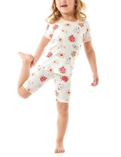Schiesser Mädchen Schlafanzug Set Pyjama kurz-100% Organic Bio Baumwolle-Größe 92 bis 140 Pyjamaset, Off-White_181030, 104 von Schiesser