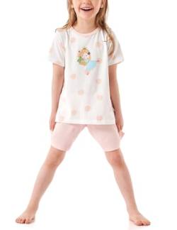 Schiesser Mädchen Schlafanzug Set Pyjama kurz-100% Organic Bio Baumwolle-Größe 92 bis 140 Pyjamaset, Off-White_181036, 128 von Schiesser