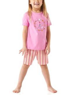 Schiesser Mädchen Schlafanzug Set Pyjama kurz-100% Organic Bio Baumwolle-Größe 92 bis 140 Pyjamaset, rosa_181047, 128 von Schiesser