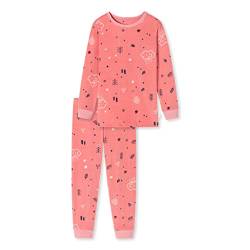 Schiesser Mädchen Schlafanzug lang – Einhorn, Sterne, Dots, Waldmotive und Hexen – Organic Cotton Pyjamaset, Altrosa (rosa), 92 von Schiesser