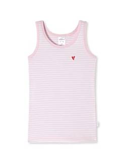 Schiesser Mädchen Unterhemd ohne Arm Unterwäsche, rosa weiß gestrefit, 98 von Schiesser
