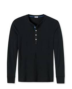 Schiesser Revival, He-Shirt Karl-Heinz, Langarm, KL, schwarz, 006-L von Schiesser