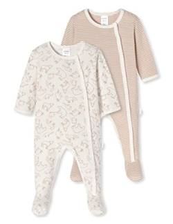 Schiesser Unisex Baby 2PACK Fuß Kleinkind-Schlafanzüge, Sortiert 1, 80 von Schiesser