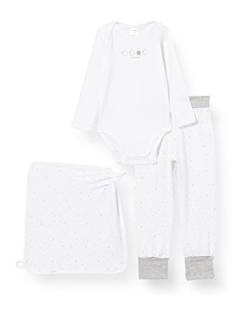 Schiesser Unisex Baby Geschenkidee Set zur Geburt Hose+Body+Mütze - 100% Organic Cotton, Graumeliert, 68 von Schiesser