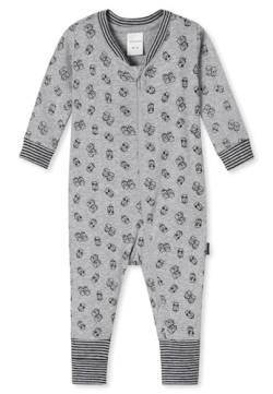 Schiesser Unisex - Baby Schlafanzug Einteiler Anzug mit Vario - 159671, Größe Kinder:68, Farbe:grau-Melange von Schiesser