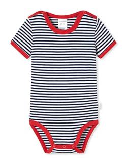 Schiesser Unisex Kinder Body halbarm Baby-und Kleinkind Unterwäsche-Satz, dunkelblau weiß gestreift, 56 von Schiesser