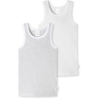 Unterhemd BOYS ORIGINAL CLASSICS 2er Pack in weiß/grau von Schiesser