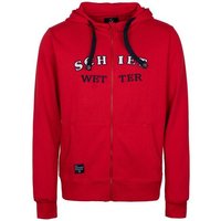 Schietwetter Sweatjacke Herren modisch, Stickprint Kapuze von Schietwetter