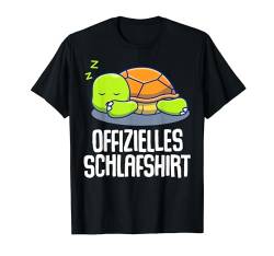 Offizielles Schlafshirt Pyjama Schildkröte Turtle Geschenk T-Shirt von Schildkröte Geschenkidee Langschläfer Faulenzer