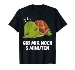 Gib mir noch fünf Minuten Schildkröte Schlafanzug Kröte T-Shirt von Schildkröte Schlafshirt Pyjama Geschenke Kinder