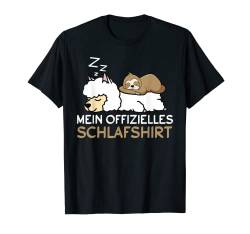 Mein Offizielles Schlafshirt Faultier & Alpaka Schlafanzug T-Shirt von Schlaf Outfit für Männer Frauen & Kinder