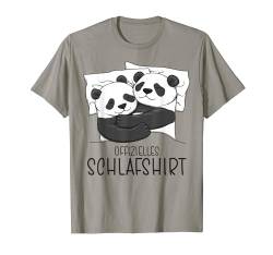 Offizielles Schlafshirt Pandabär, Schlafanzug Panda T-Shirt von Schlafanzug Damen & Herren, Pyjama Kinder