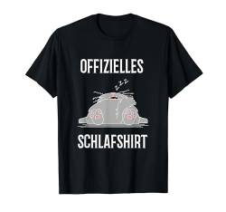 Schlafanzug Katze Offizielles Schlafshirt Pyjamas Geschenk T-Shirt von Schlafanzug Geschenkidee Langschläfer Morgenmuffel