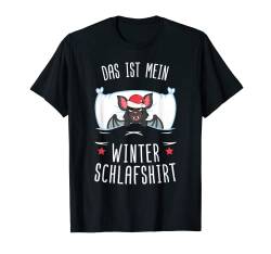 Offizielles Schlafshirt Fledermaus Schlafanzug Weihnachten T-Shirt von Schlafanzug Pyjama Damen Mädchen Frauen Kinder