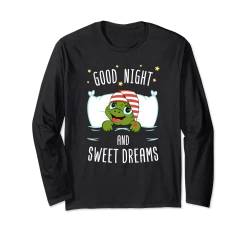 Offizielles Schlafshirt Schildkröte Sweet Dream Nachthemd Langarmshirt von Schlafanzug Pyjama Damen Mädchen Frauen Kinder