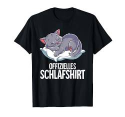 Offizielles Schlafshirt Katze T-Shirt von Schlafanzug