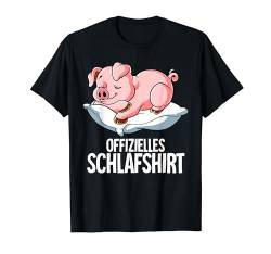 Offizielles Schlafshirt Schwein T-Shirt von Schlafanzug
