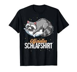 Offizielles Schlafshirt Waschbär T-Shirt von Schlafanzug