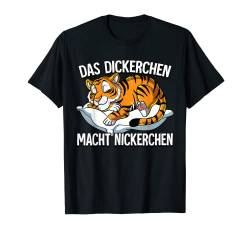 Tiger Das Dickerchen Macht Ein Nickerchen T-Shirt von Schlafanzug