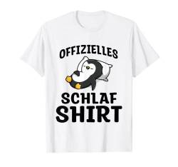 Offizielles Schlafshirt Pyjama Pinguin Penguin Fun Geschenke T-Shirt von Schlafendes Penguin Shirt Geschenke Für Kinder Tee