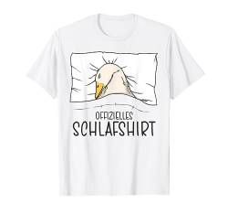 Offizielles Schlafshirt Gans, Schlafanzug & Nachthemd Gans T-Shirt von Schlafshirt Für Damen Lustig, Herren Pyjama Gans