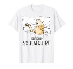 Offizielles Schlafshirt Hund, Schlafanzug Nachthemd Labrador T-Shirt von Schlafshirt Für Herren Lustig, Damen Pyjama Hunde