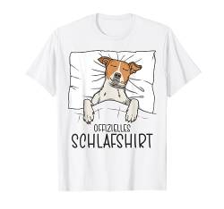 Offizielles Schlafshirt Hund Schlafanzug Jack Russel Terrier T-Shirt von Schlafshirt Für Herren Lustig, Damen Pyjama Hunde