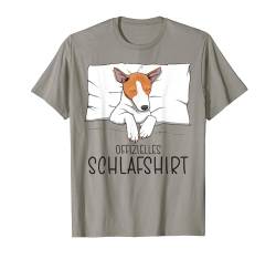 Offizielles Schlafshirt Hund Schlafanzug Jack Russel Terrier T-Shirt von Schlafshirt Für Herren Lustig, Damen Pyjama Hunde