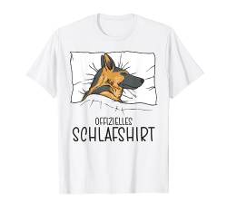 Offizielles Schlafshirt Hund & Schlafanzug Schäferhund T-Shirt von Schlafshirt Für Herren Lustig, Damen Pyjama Hunde