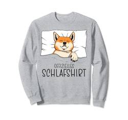 Offizielles Schlafshirt Shiba, Schlafanzug Shiba Inu Sweatshirt von Schlafshirt Für Herren Lustig, Damen Pyjama Hunde