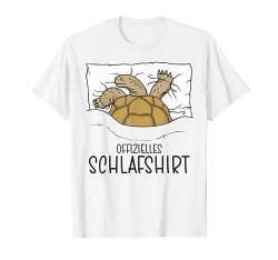 Offizielles Schlafshirt Schildkröte, Schlafanzug Schildkröte T-Shirt von Schlafshirt Für Herren Lustig, Pyjama Schildkröte