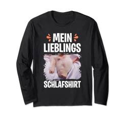 Mein lieblings Schlafshirt Teacup Schwein Minischwein Langarmshirt von Schlafshirt Schlafanzug Pyjama Nachthemd Schläfer